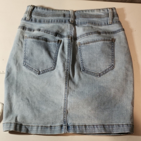 Wax Jean Trendy Light Blue Denim Pencil Skirt In Size Small - Picture 6 of 7